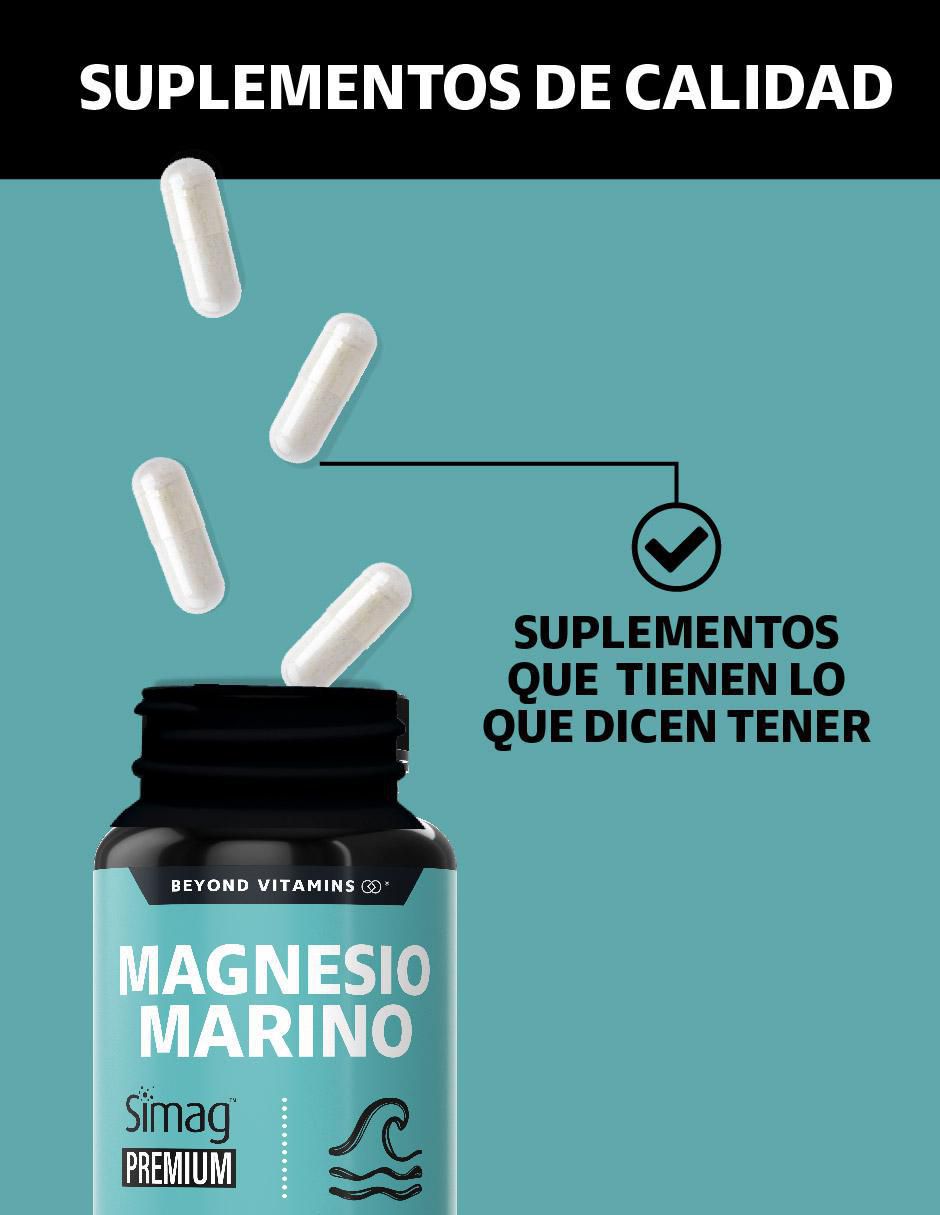 Magnesio Marino Plus Natural SIMAG con Piperina de 60 cápsulas 3