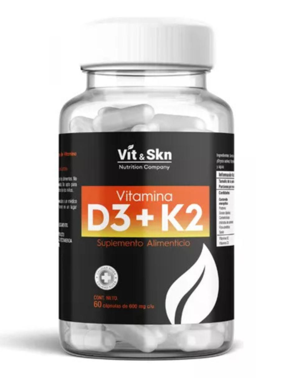 Vitamina D3 y K2 de 60 cápsulas