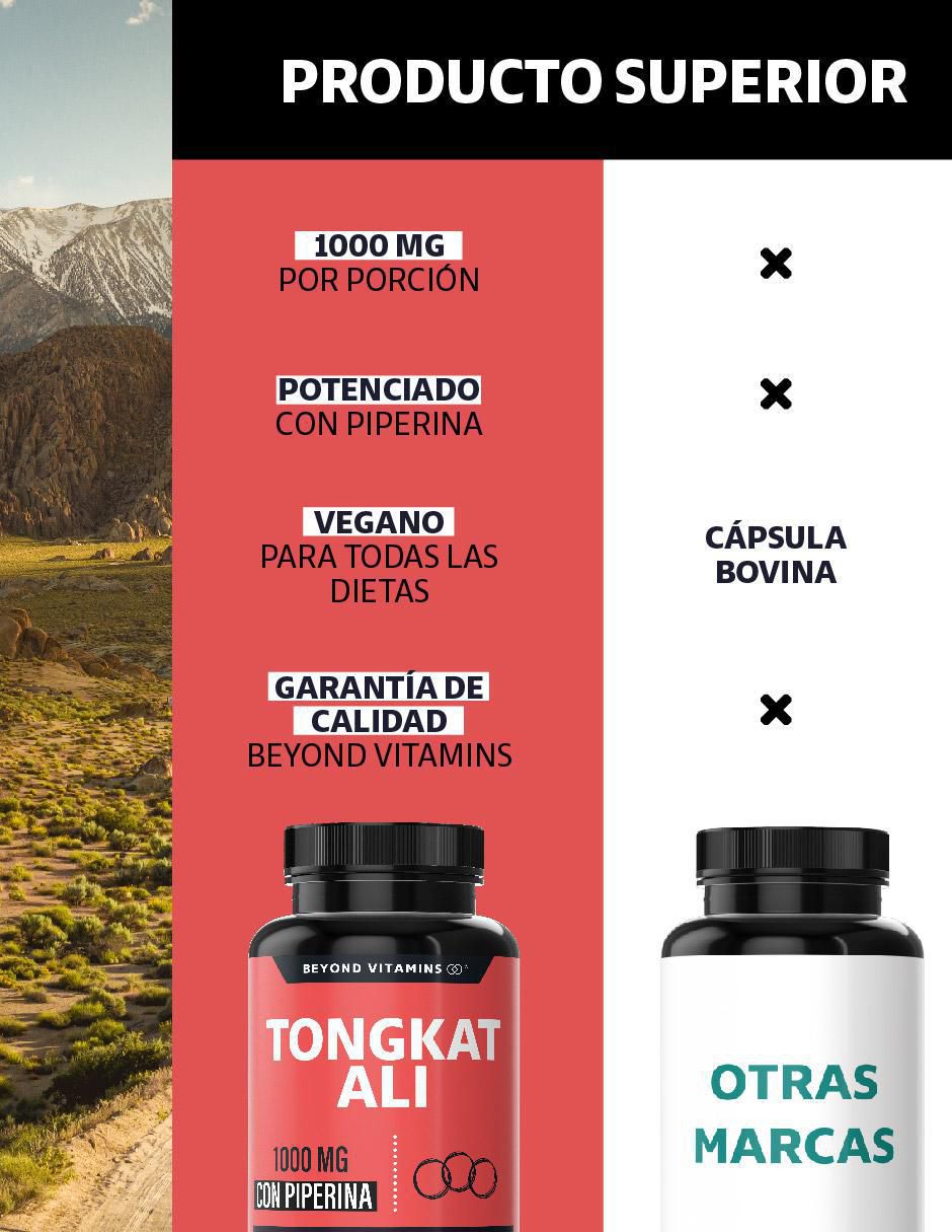 Tongkat Ali con Extracto de Piperina de 180 cápsulas 6