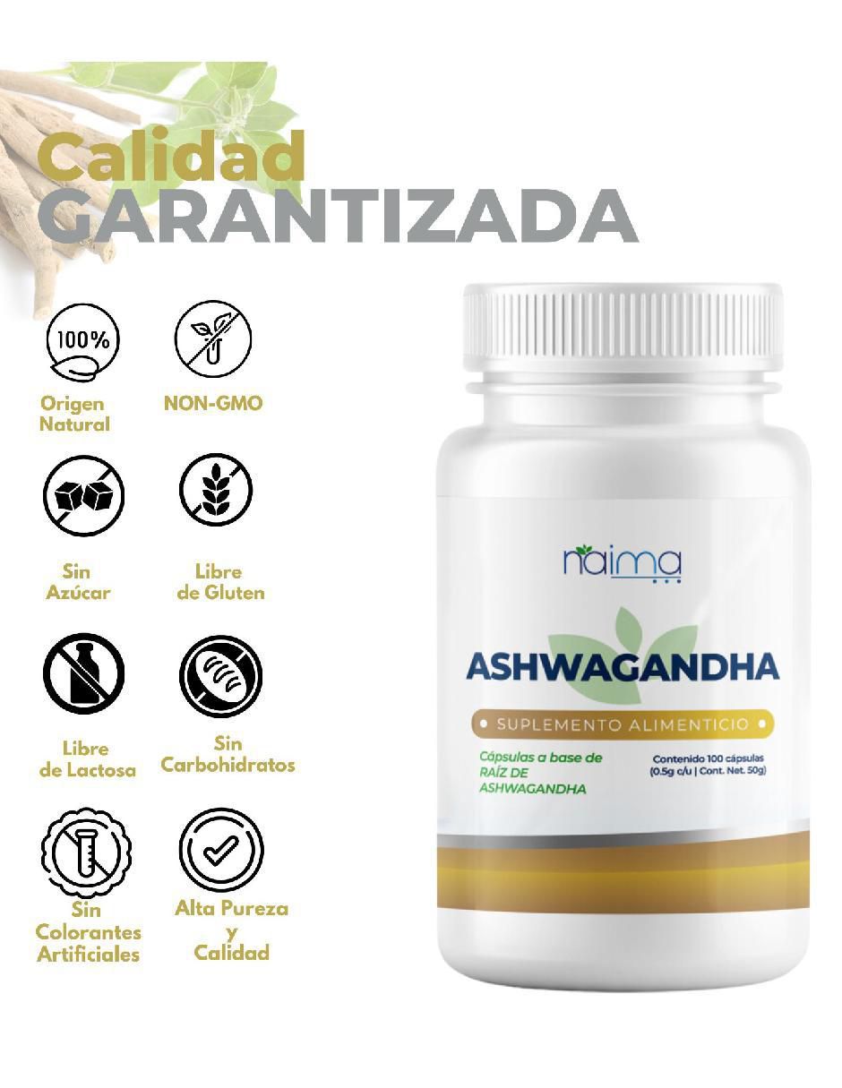 Ashwagandha de 100 cápsulas 6