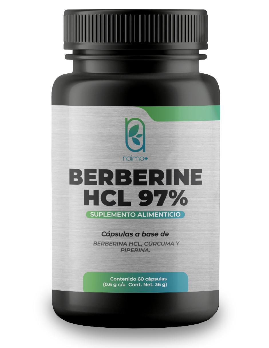 Berberine HCL 97% , Berberina Naima con berberina de 100 cápsulas