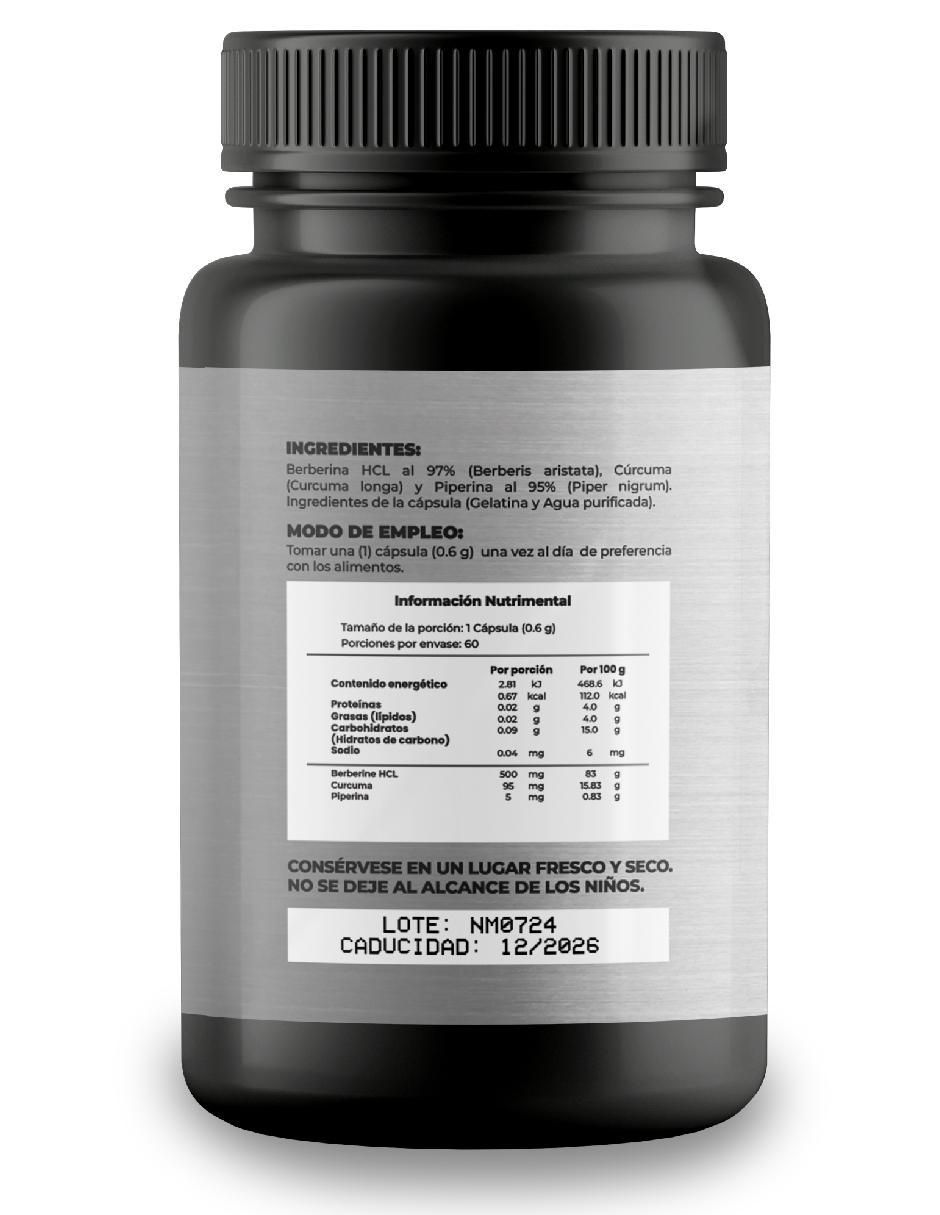 Berberine HCL 97% , Berberina Naima con berberina de 100 cápsulas 2