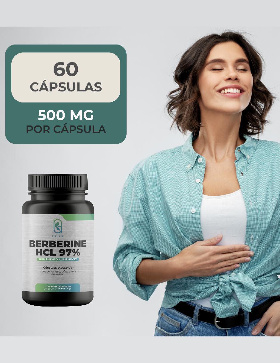 Berberine HCL 97% , Berberina Naima con berberina de 100 cápsulas 4