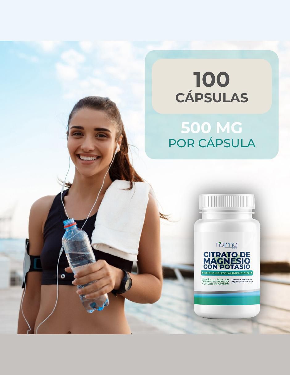 Kit de suplementos alimenticios de Citrato de Magnesio Con Potasio 4