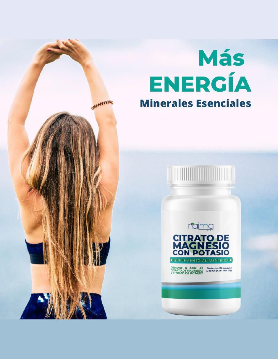 Kit de suplementos alimenticios de Citrato de Magnesio Con Potasio 5