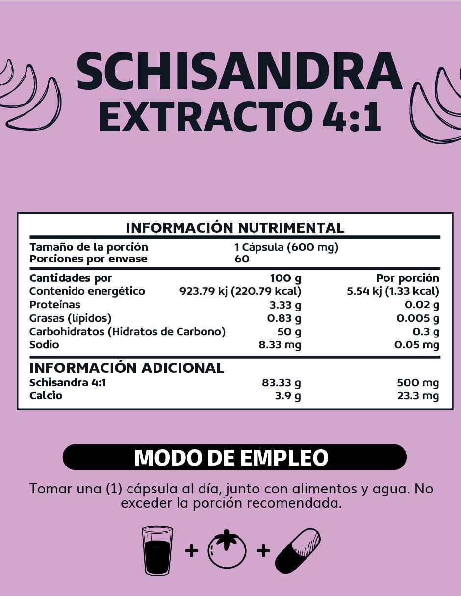 Schisandra Extracto 4:1 de 60 cápsulas 5
