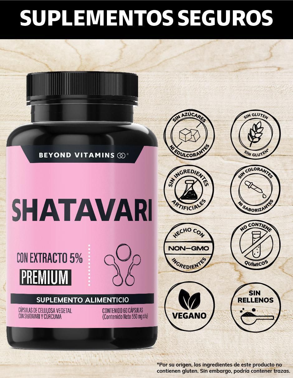 Shatavari con Raíz de Cúrcuma de 60 cápsulas 2
