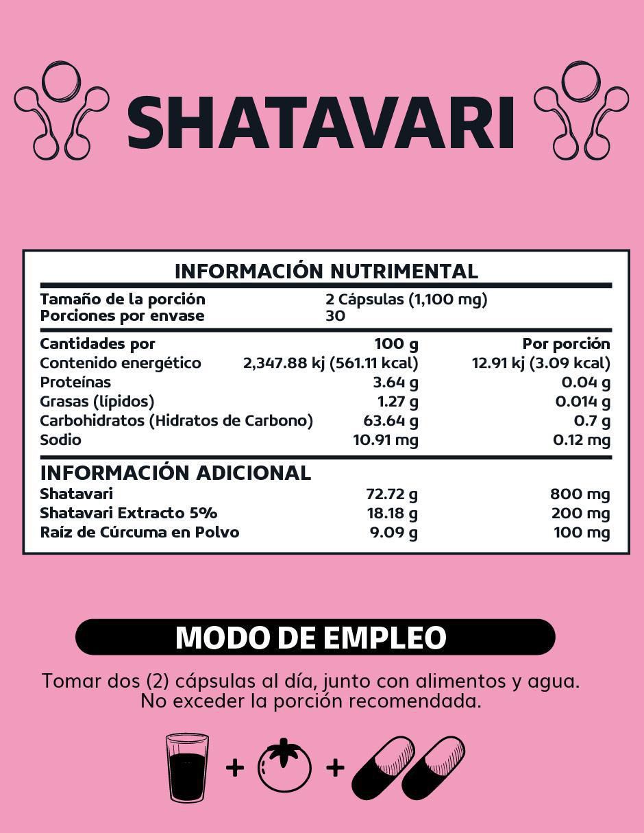 Shatavari con Raíz de Cúrcuma de 60 cápsulas 5