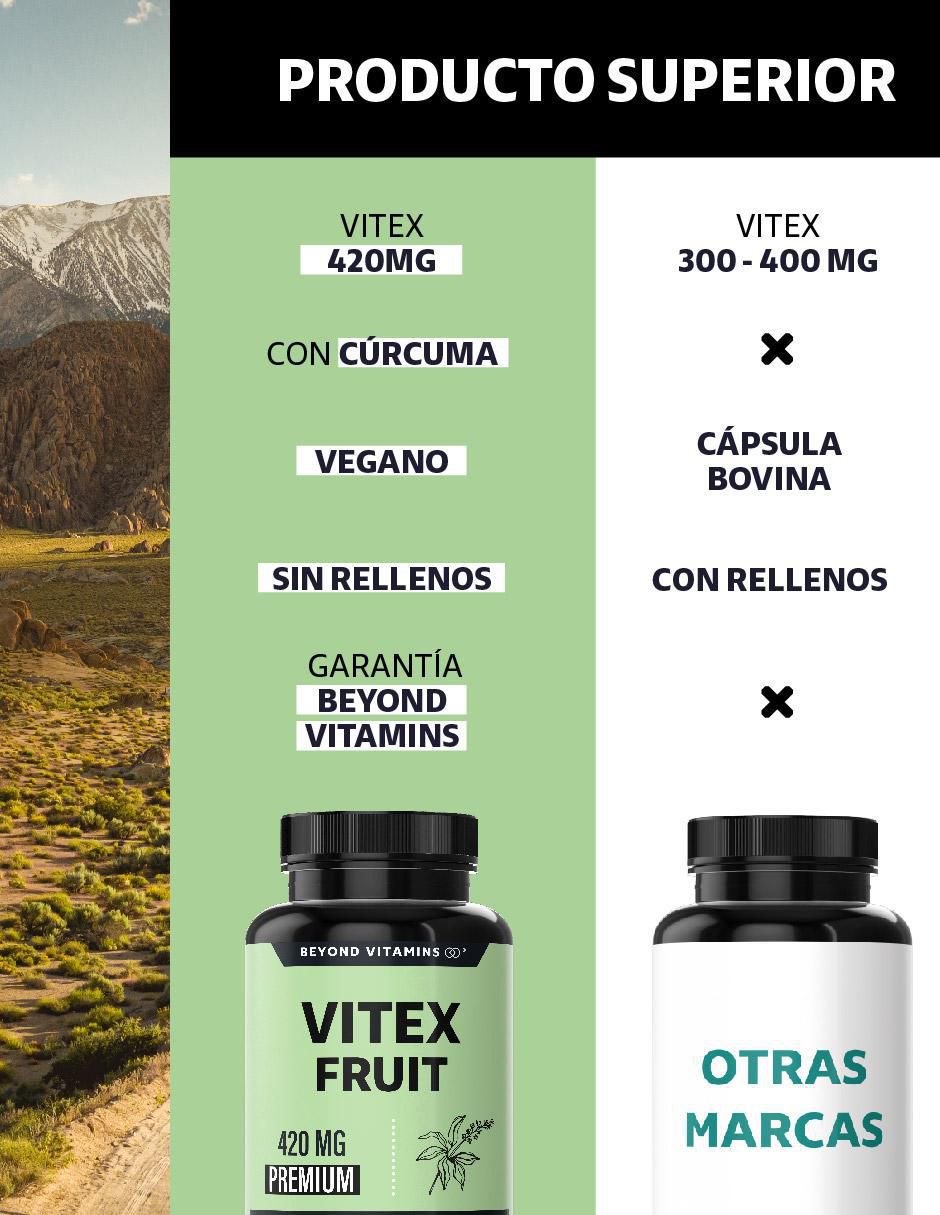 Vitex Fruit Shatavari Raiz de Curcuma de 420 cápsulas 5