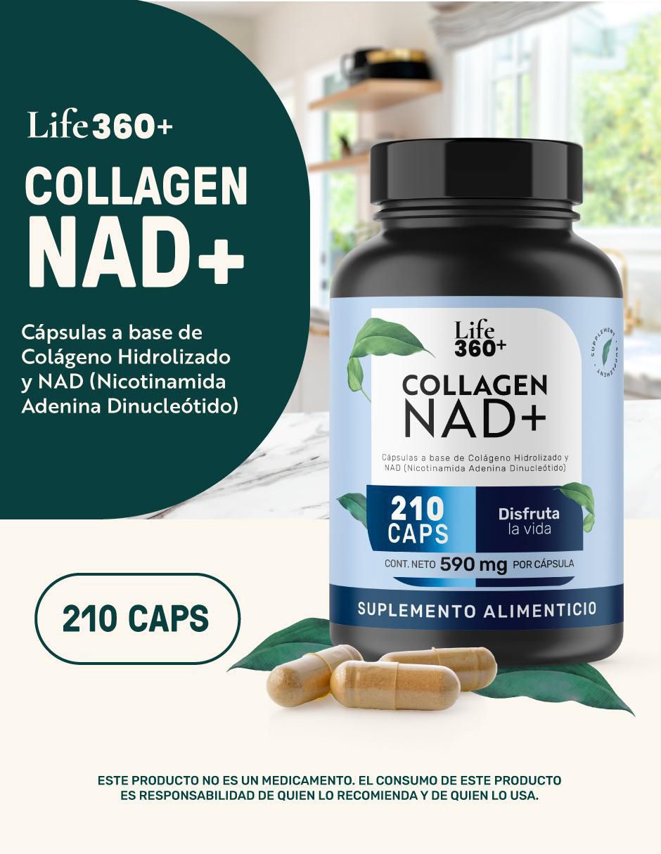 NAD (Nicotinamida Adenina Dinucleótido) + Colágeno Hidrolizado 210 Cápsulas 5