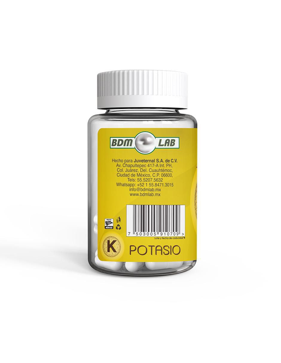 Potasio Suplemento Bdm Lab con citrato de potasio de 30 cápsulas 2
