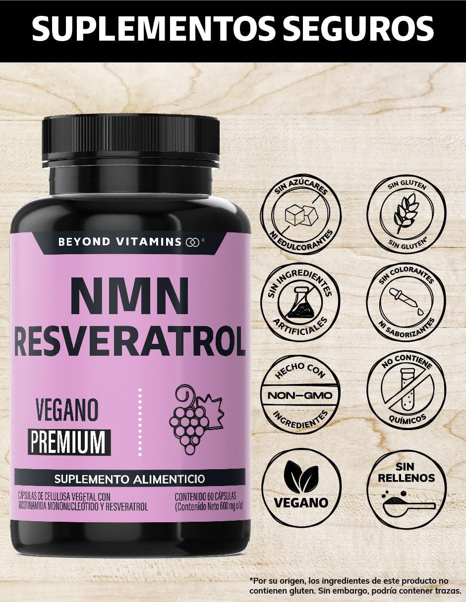 NMN + Resveratrol de 60 cápsulas 2