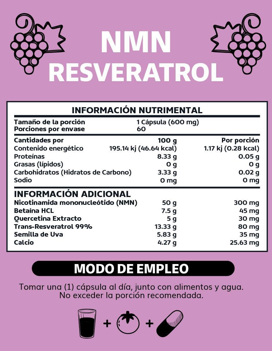 NMN + Resveratrol de 60 cápsulas 5