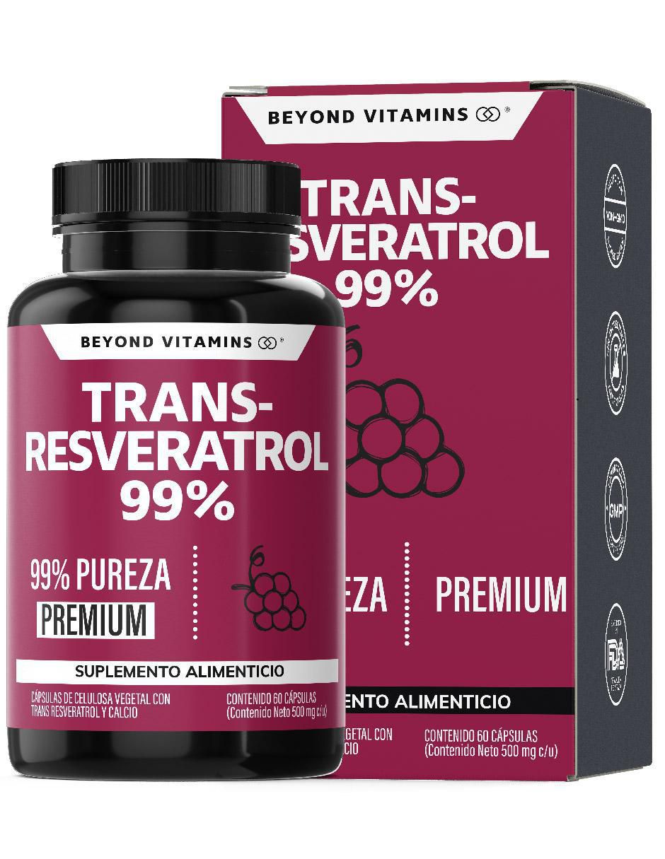 Trans Resveratrol con Calcio de 60 cápsulas