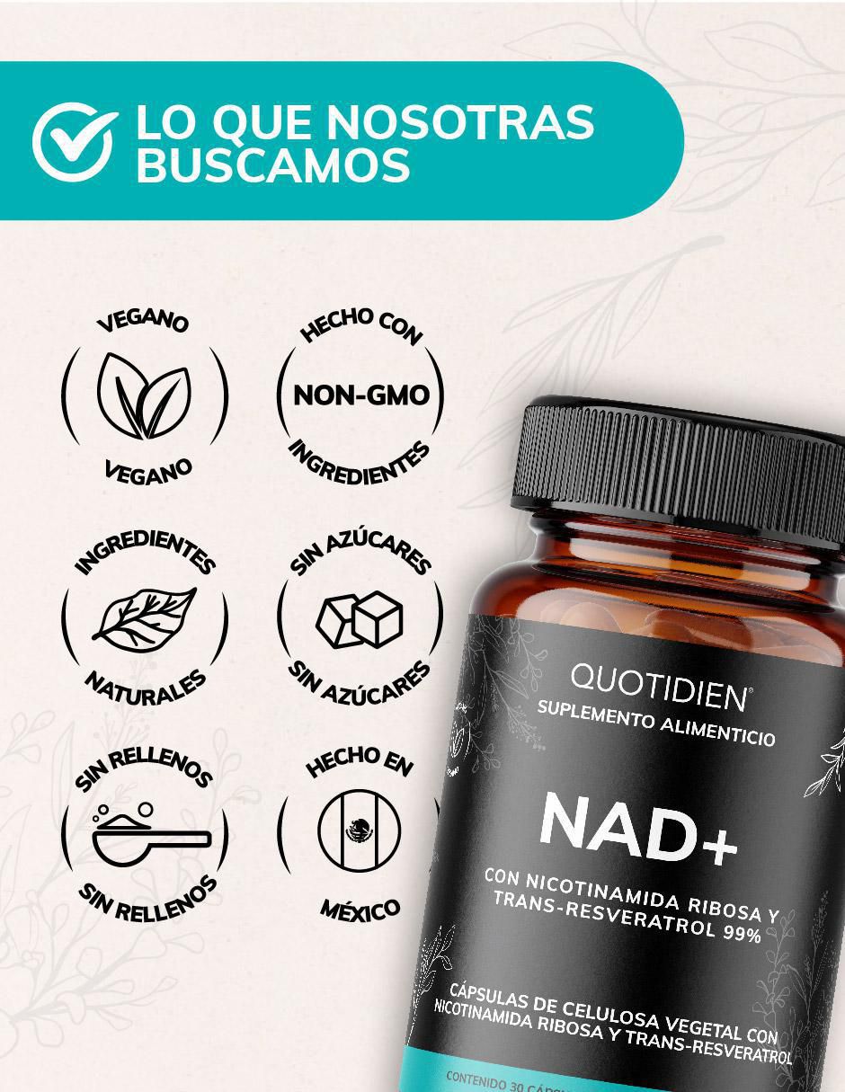 Nicotinamida Ribosa Trans Reveratrol Acido Alfalipoico de 30 cápsulas 5