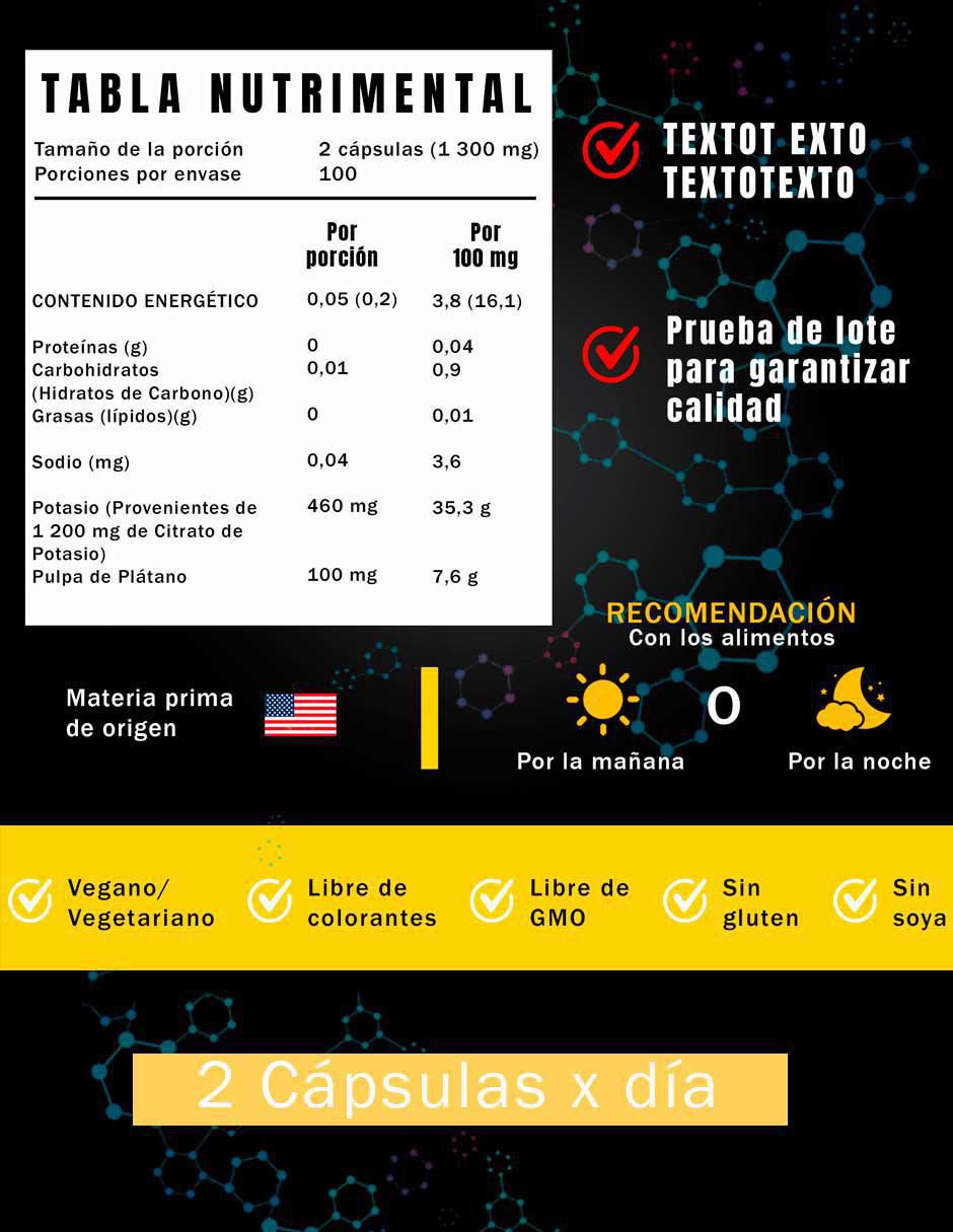Citrato de Potasio de 200 cápsulas 4