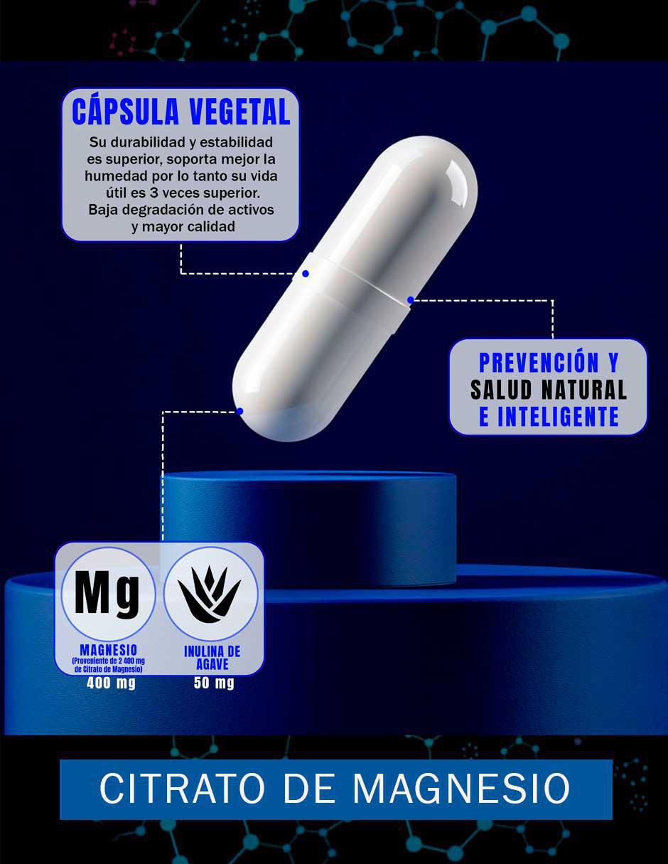 Citrato de Magnesio de 200 cápsulas 2