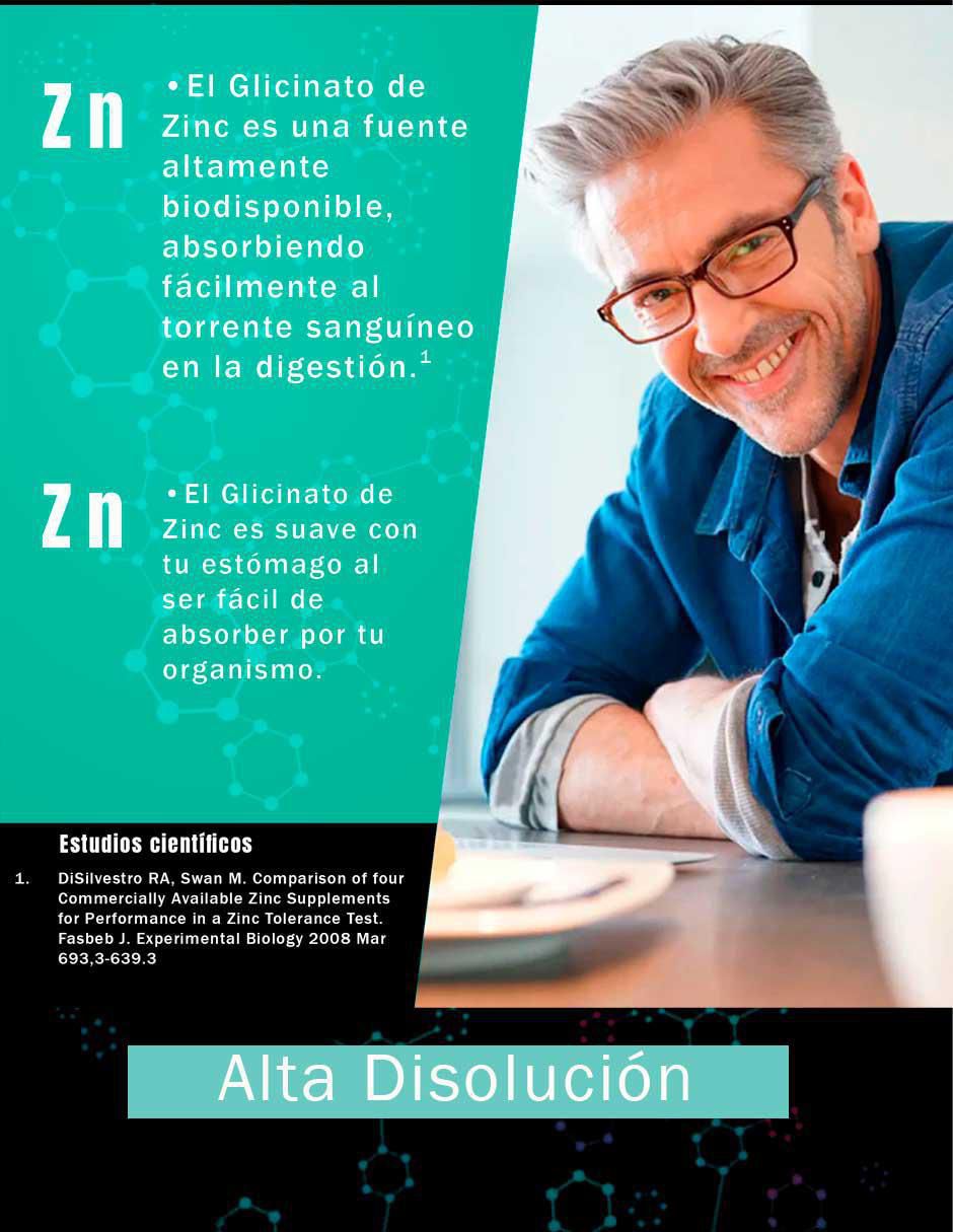 Bisglicinato de Zinc con zinc de 100 cápsulas 3
