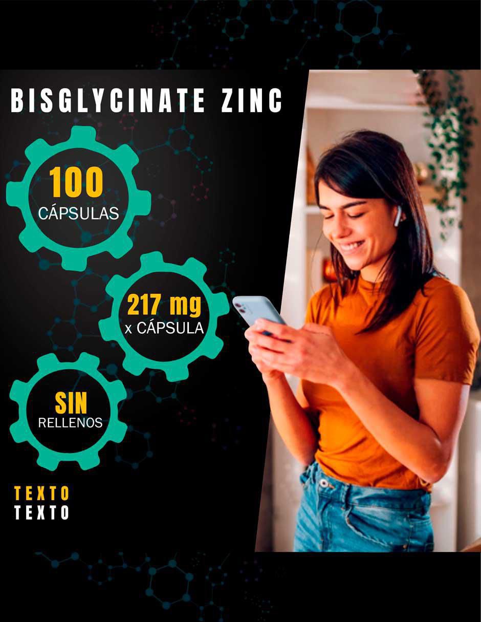 Bisglicinato de Zinc con zinc de 100 cápsulas 6