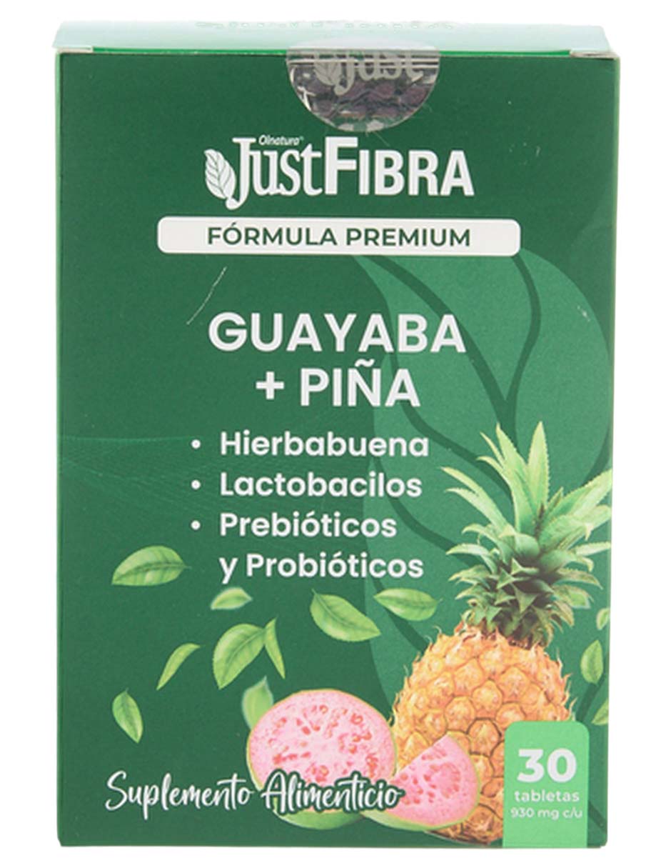 Just Fibra
 con guayaba, piña, hierbabuena, lactobacilos sabor diferentes sabores de 30 cápsulas 4