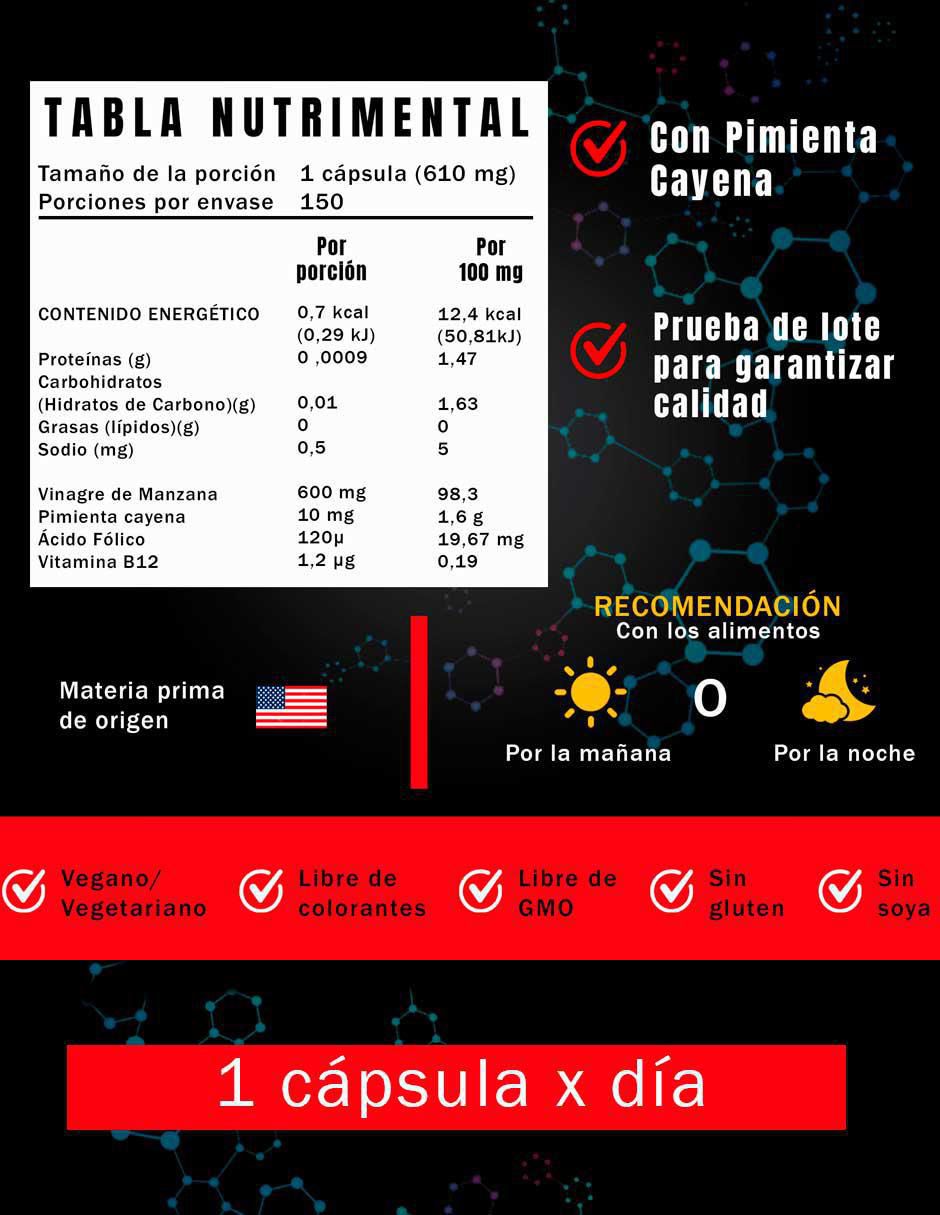 Vinagre de Manzana de 150 cápsulas 4