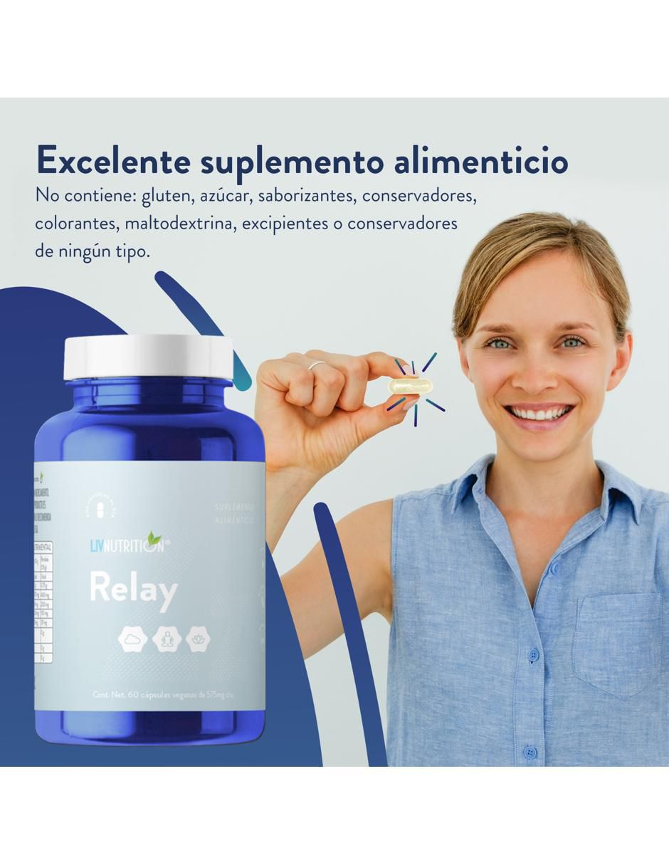 Relay Liv Nutrition con triptófano de 60 cápsulas 5
