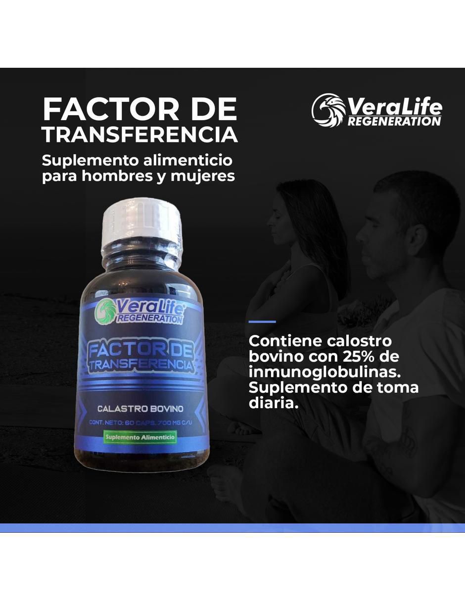 Factor de transferencia con calostro bovino de 60 cápsulas 2