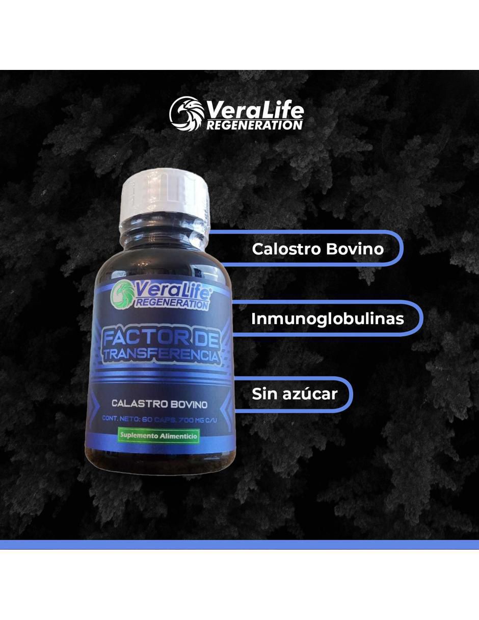 Factor de transferencia con calostro bovino de 60 cápsulas 3
