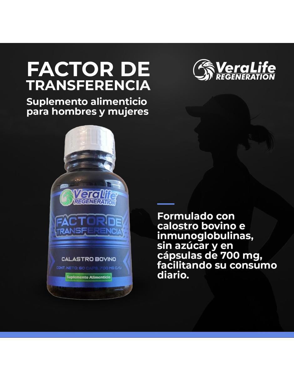 Factor de transferencia con calostro bovino de 60 cápsulas 4