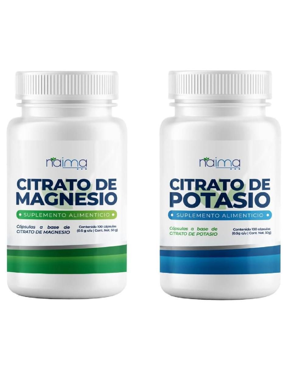 Set de suplementos alimenticios Citrato de Magnesio y Citrato de Potasio