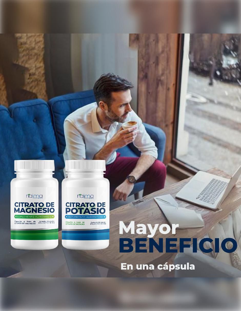 Set de suplementos alimenticios Citrato de Magnesio y Citrato de Potasio 4