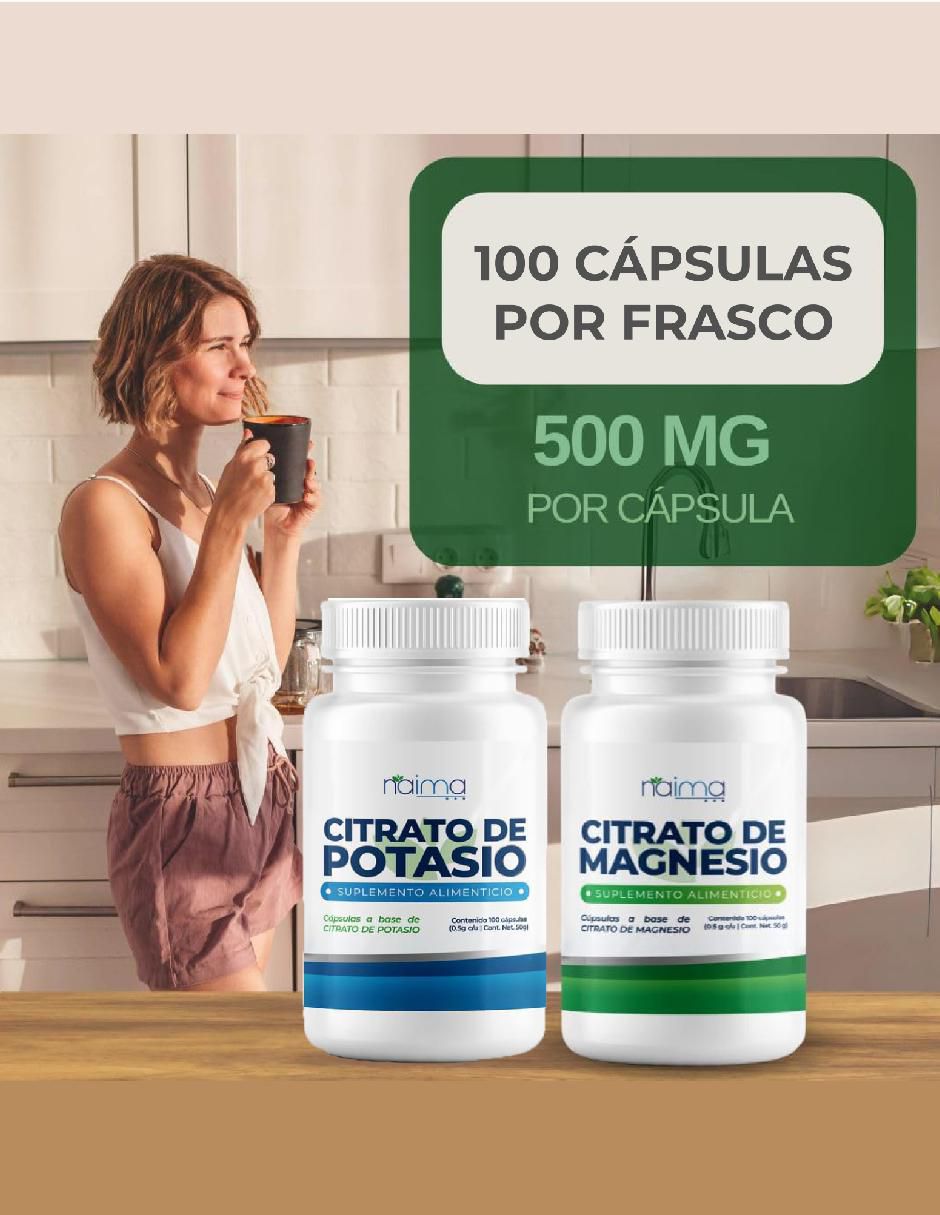 Set de suplementos alimenticios Citrato de Magnesio y Citrato de Potasio 6