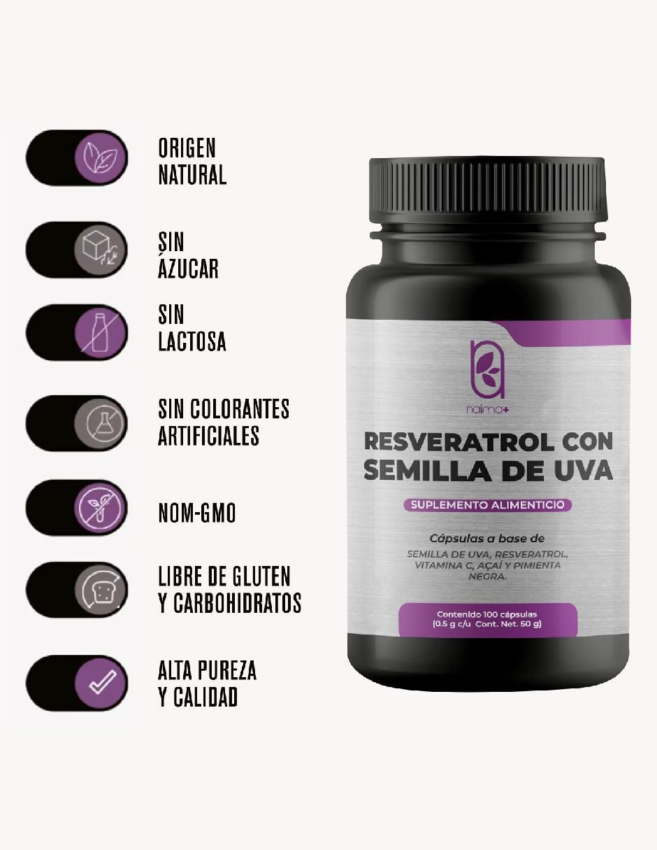 Resveratrol de 100 cápsulas 3