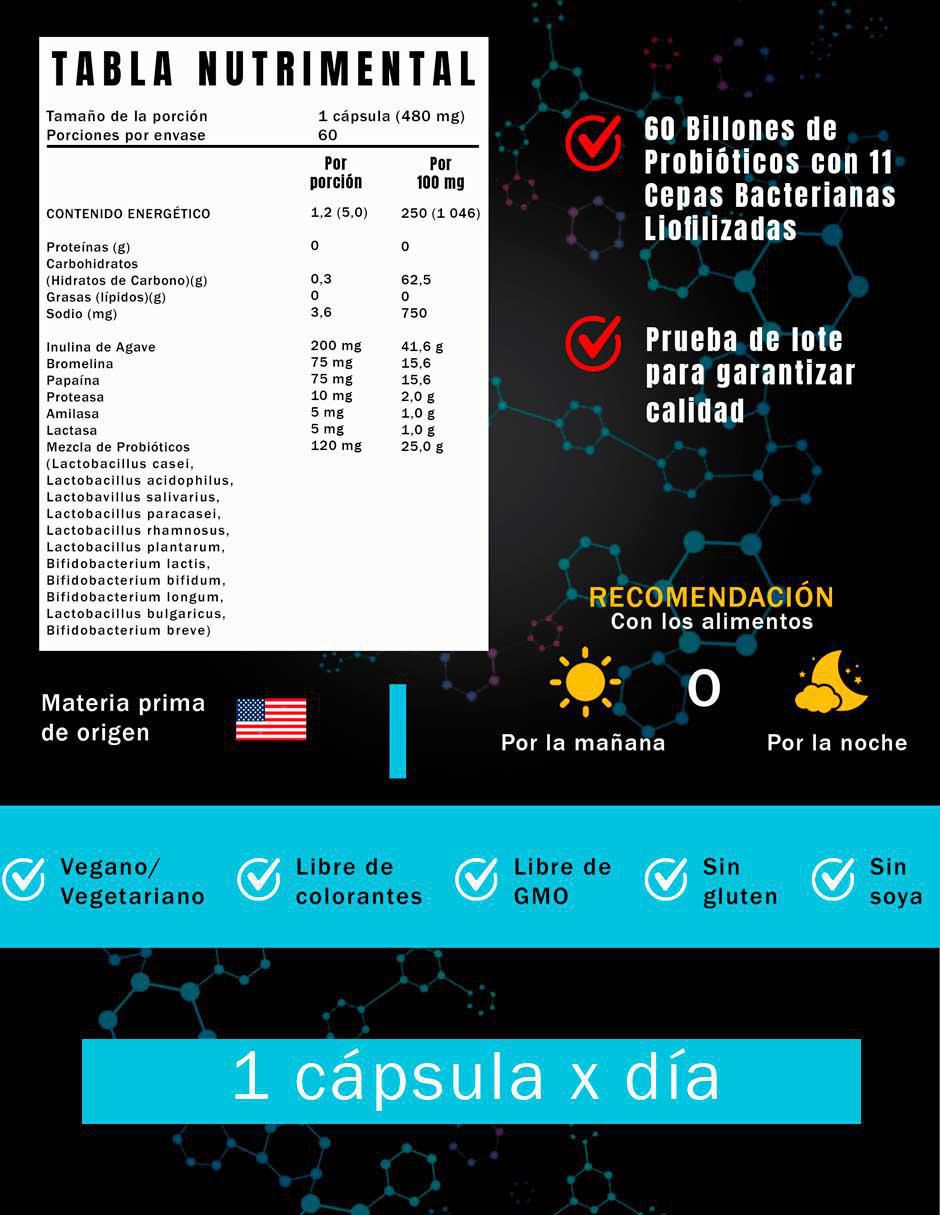 Ultra Probióticos con probióticos 60 billones de 60 cápsulas 5