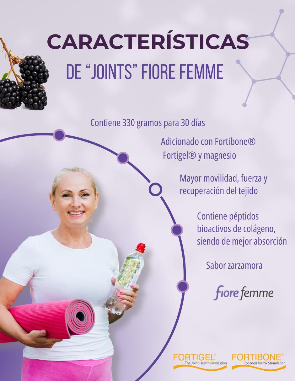 Joints Péptidos Bioactivos de Colágeno con colágeno hidrolizado, citrato de magnesio,vitamina C sabor zarzamora 10