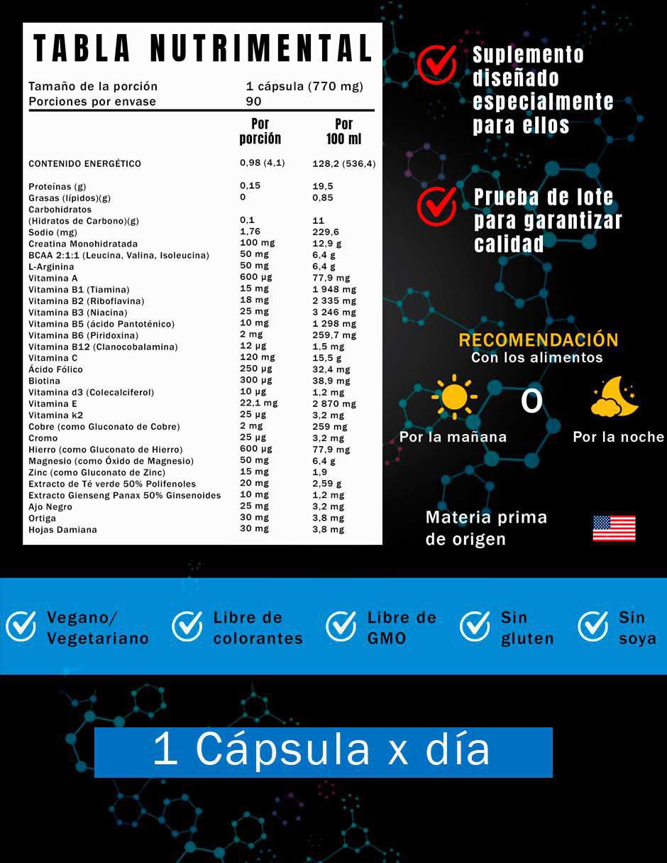 Mens Performance con arginina de 90 cápsulas 2