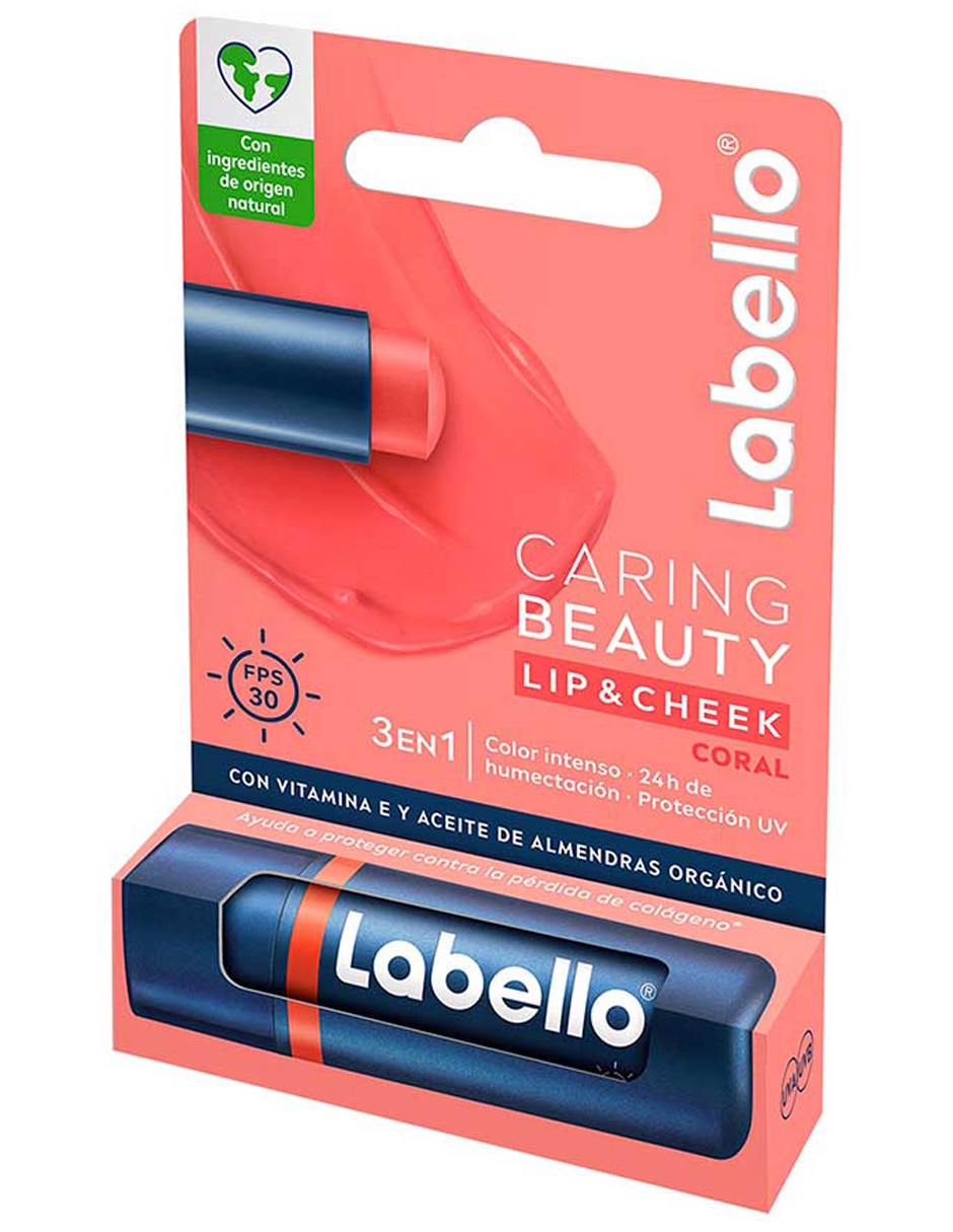 Bálsamo facial Caring Beauty Lip & Cheek Coral para hidratar 13