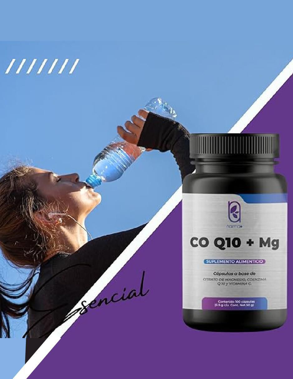 Coenzima Q 10 Con Citrato De Magnesio Y Vitamina C Naima con coenzima Q10 de 100 cápsulas 5