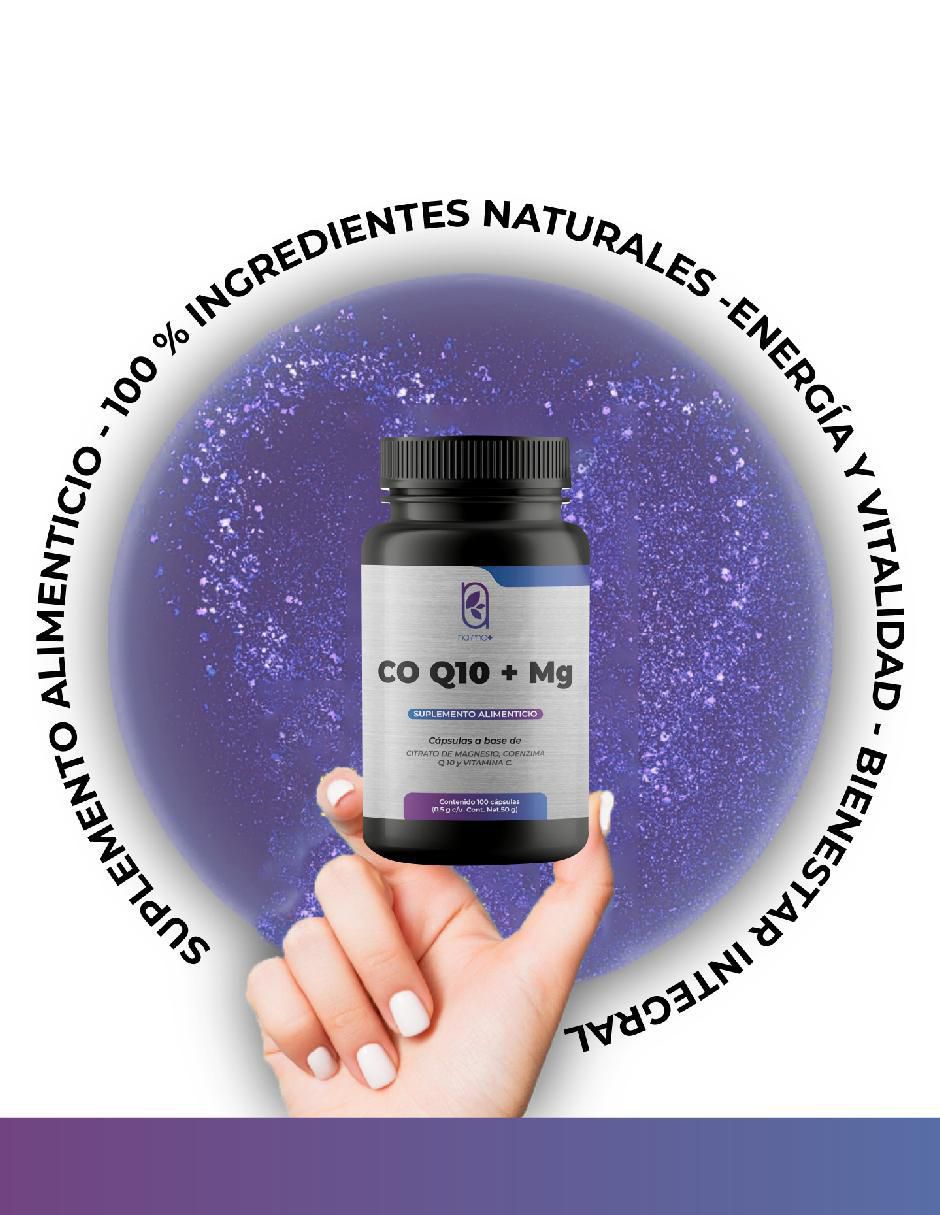 Coenzima Q 10 Con Citrato De Magnesio Y Vitamina C Naima con coenzima Q10 de 100 cápsulas 6