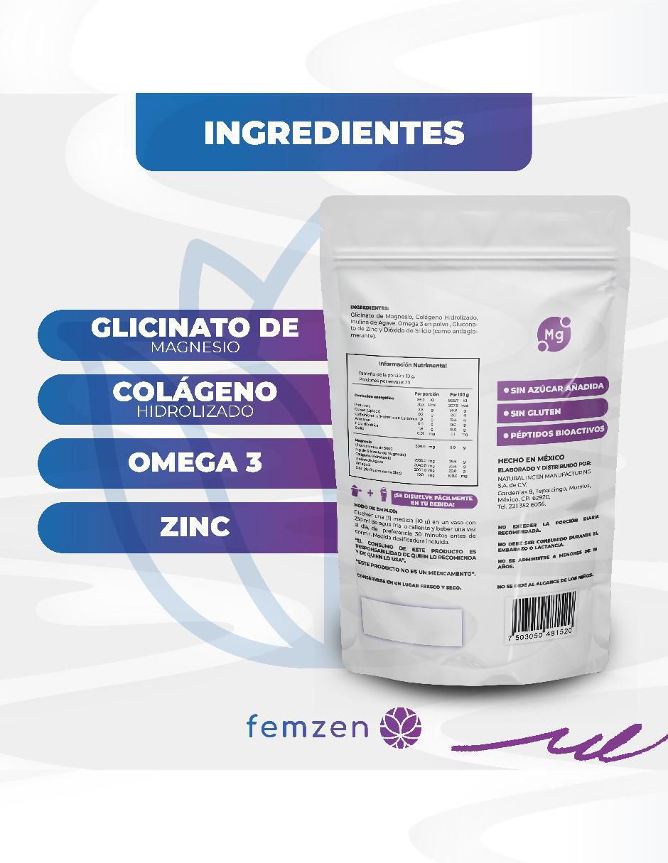 Glicinato de Magnesio y Omega 3 de 300 g 6