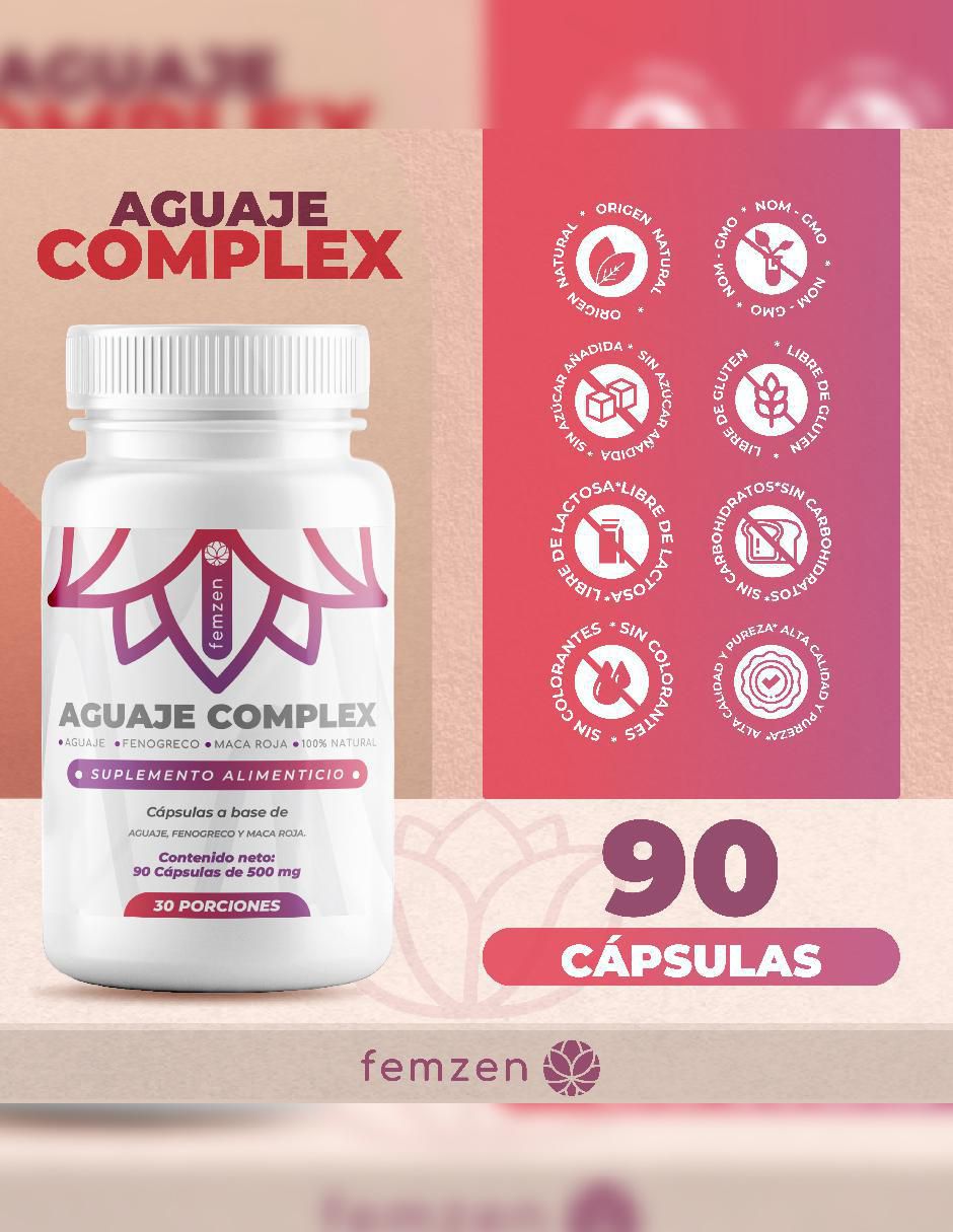 Aguaje Complex con Femzen con fenogreco y aguaje de 90 cápsulas 5