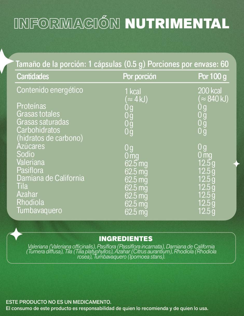 RX con pasiflora de 60 cápsulas 2