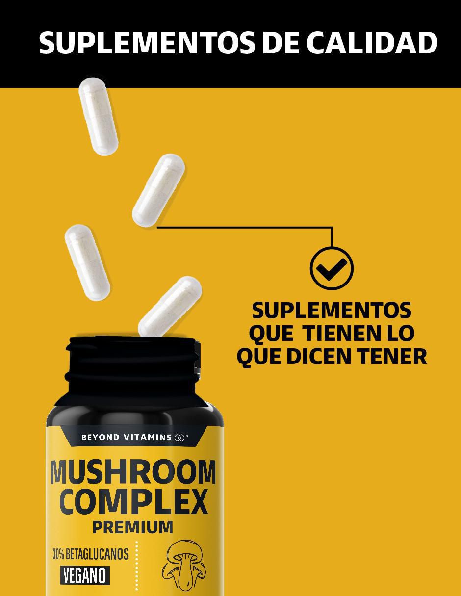 Mushroom Complex 6 hongos adaptógenos de 60 cápsulas 2