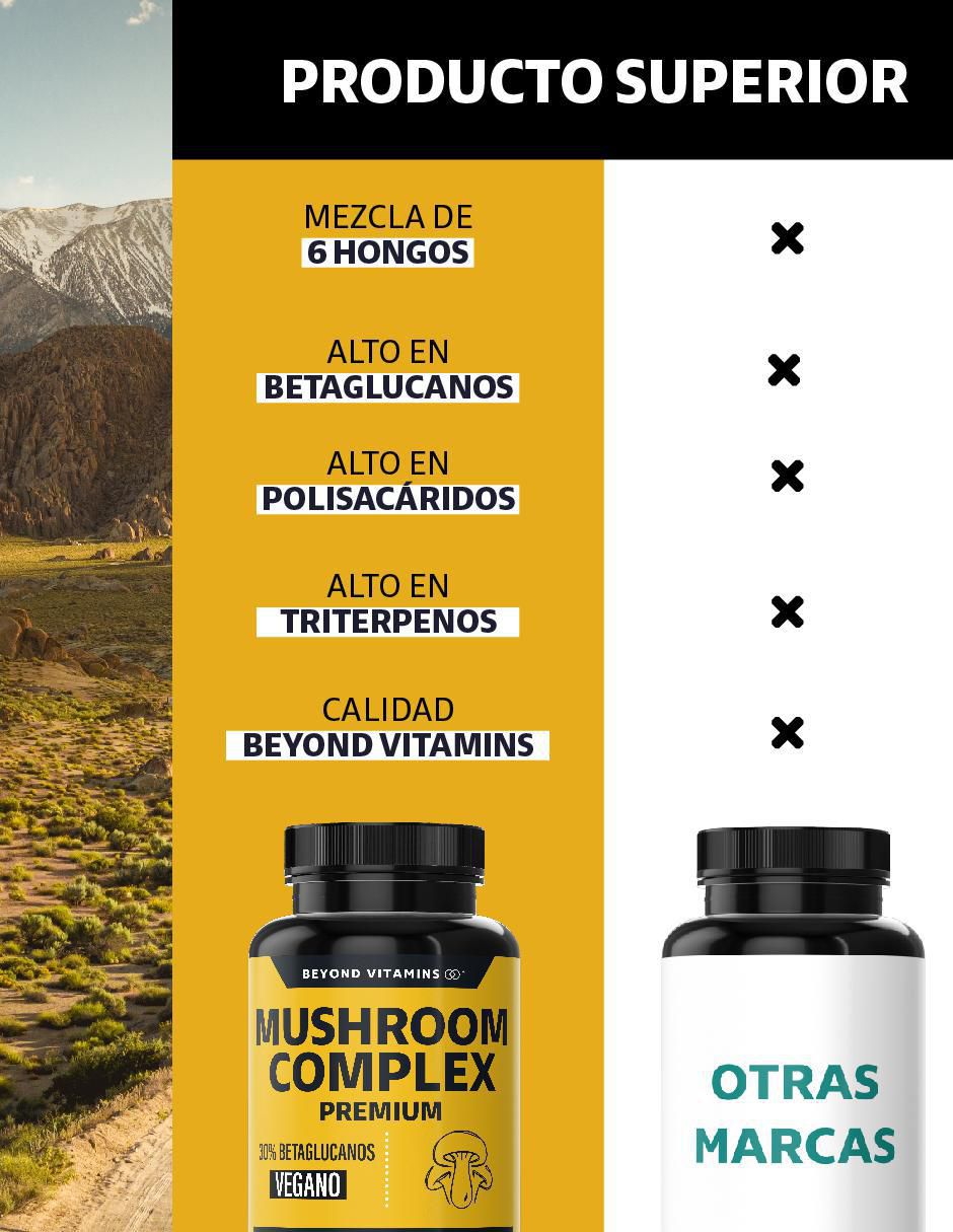 Mushroom Complex 6 hongos adaptógenos de 60 cápsulas 4