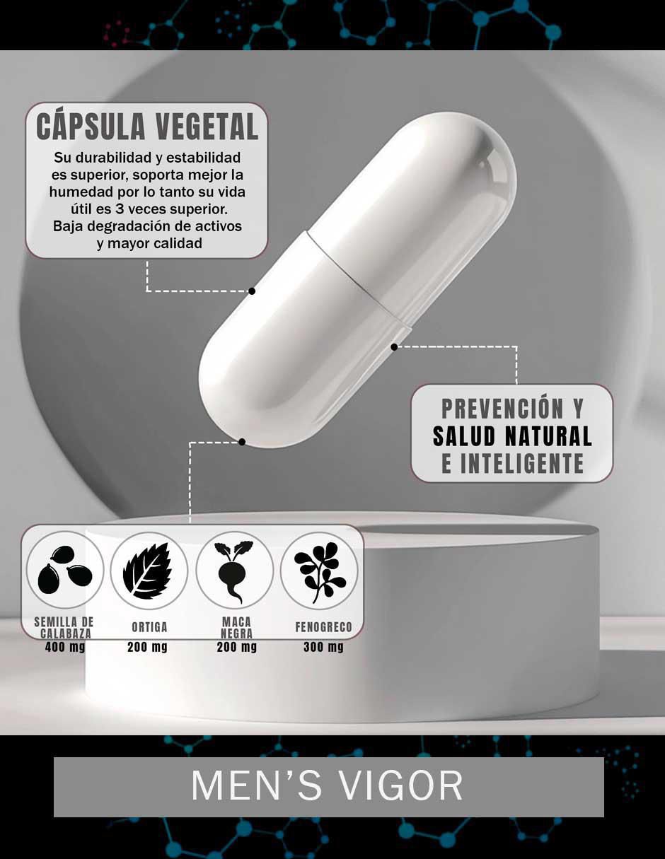Mens Vigor con fenogreco, maca negra y tribulus de 90 cápsulas 2