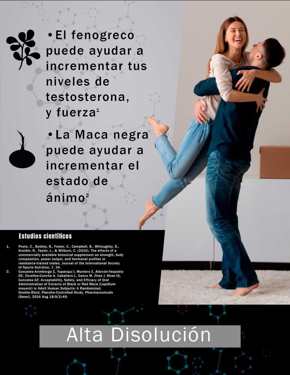 Mens Vigor con fenogreco, maca negra y tribulus de 90 cápsulas 3
