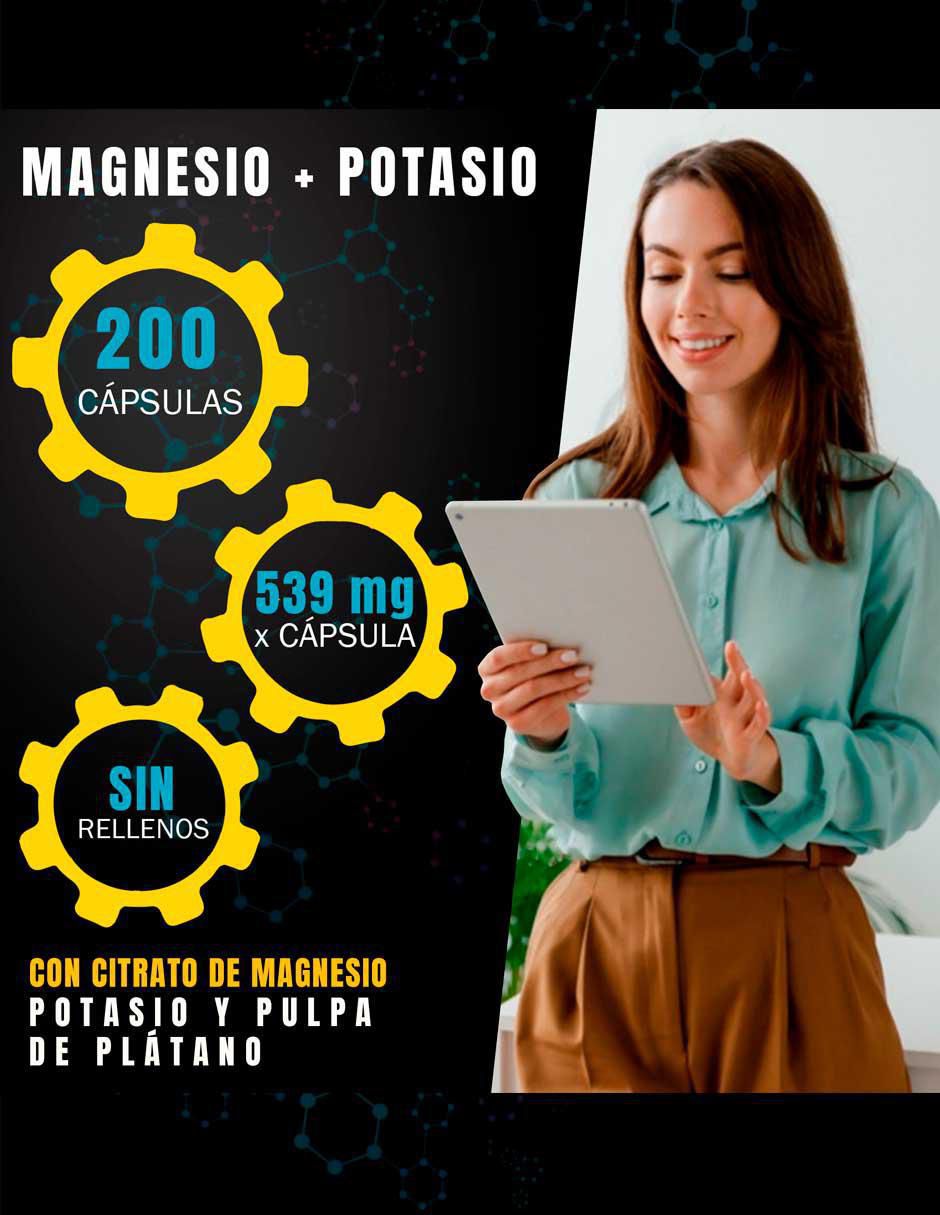 Citrato de Magnesio y Potasio de 200 cápsulas 6