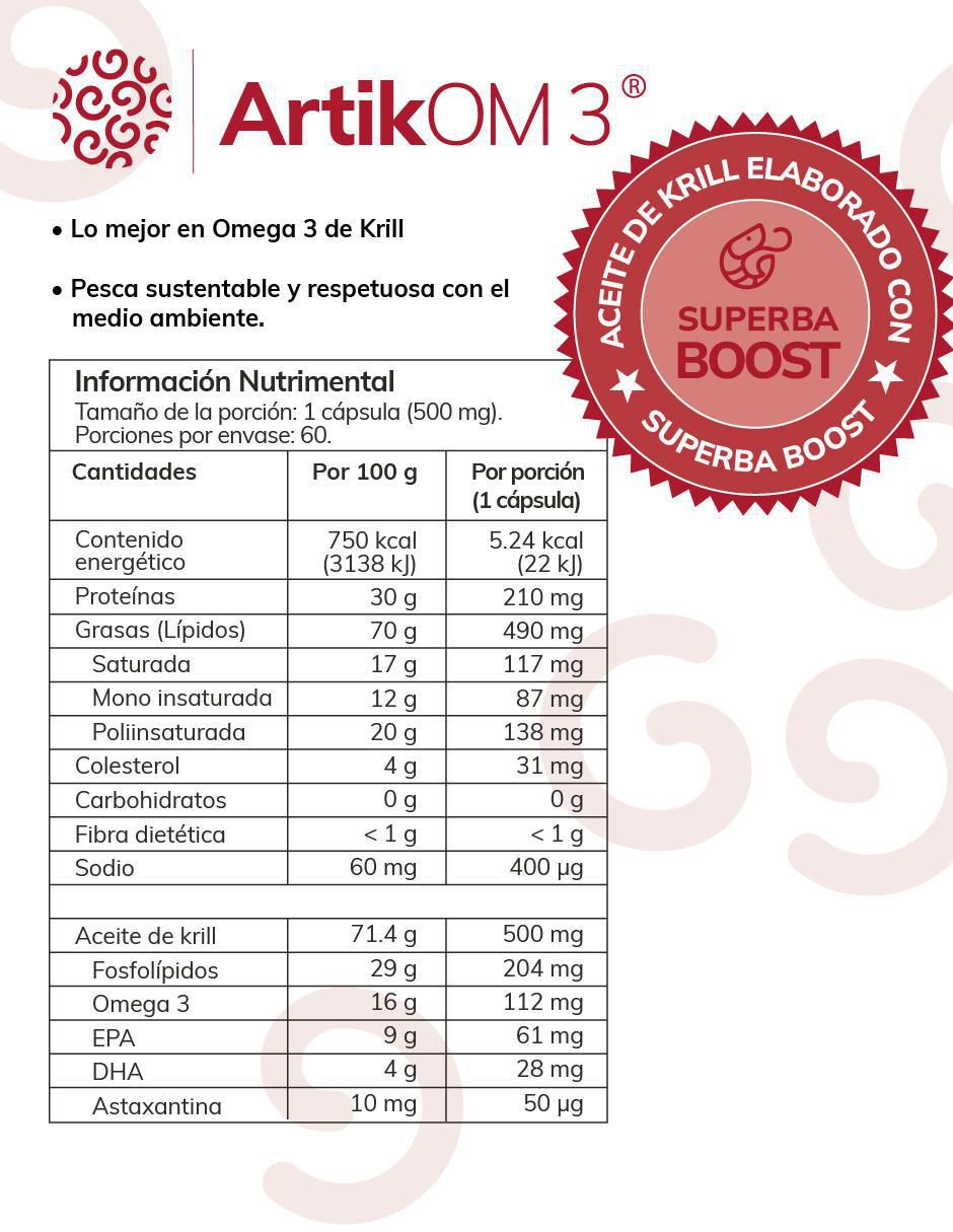ArtikOM3 con aceite de krill de 60 cápsulas 2