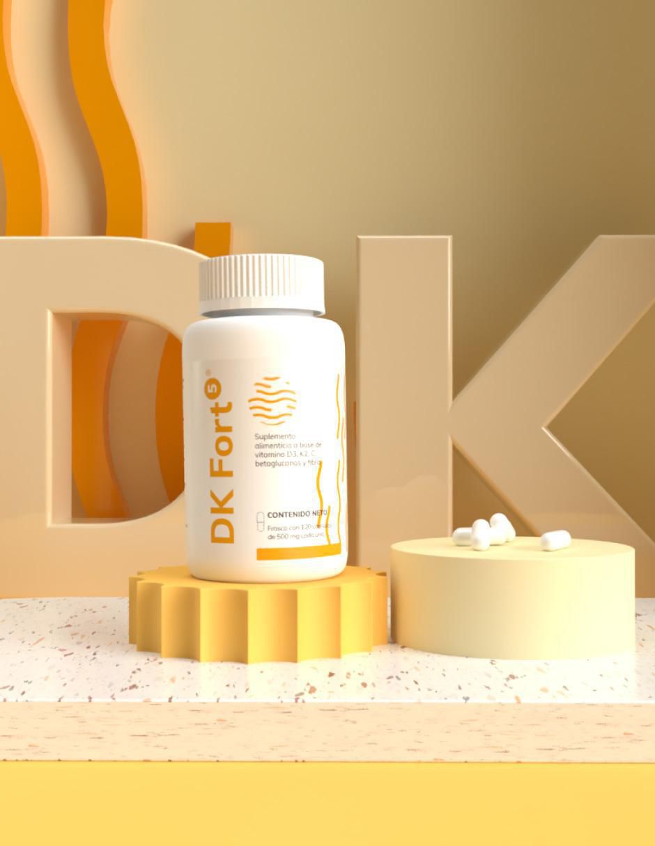 DK Fort 5 con vitamina d3 y k2 de 120 cápsulas 4