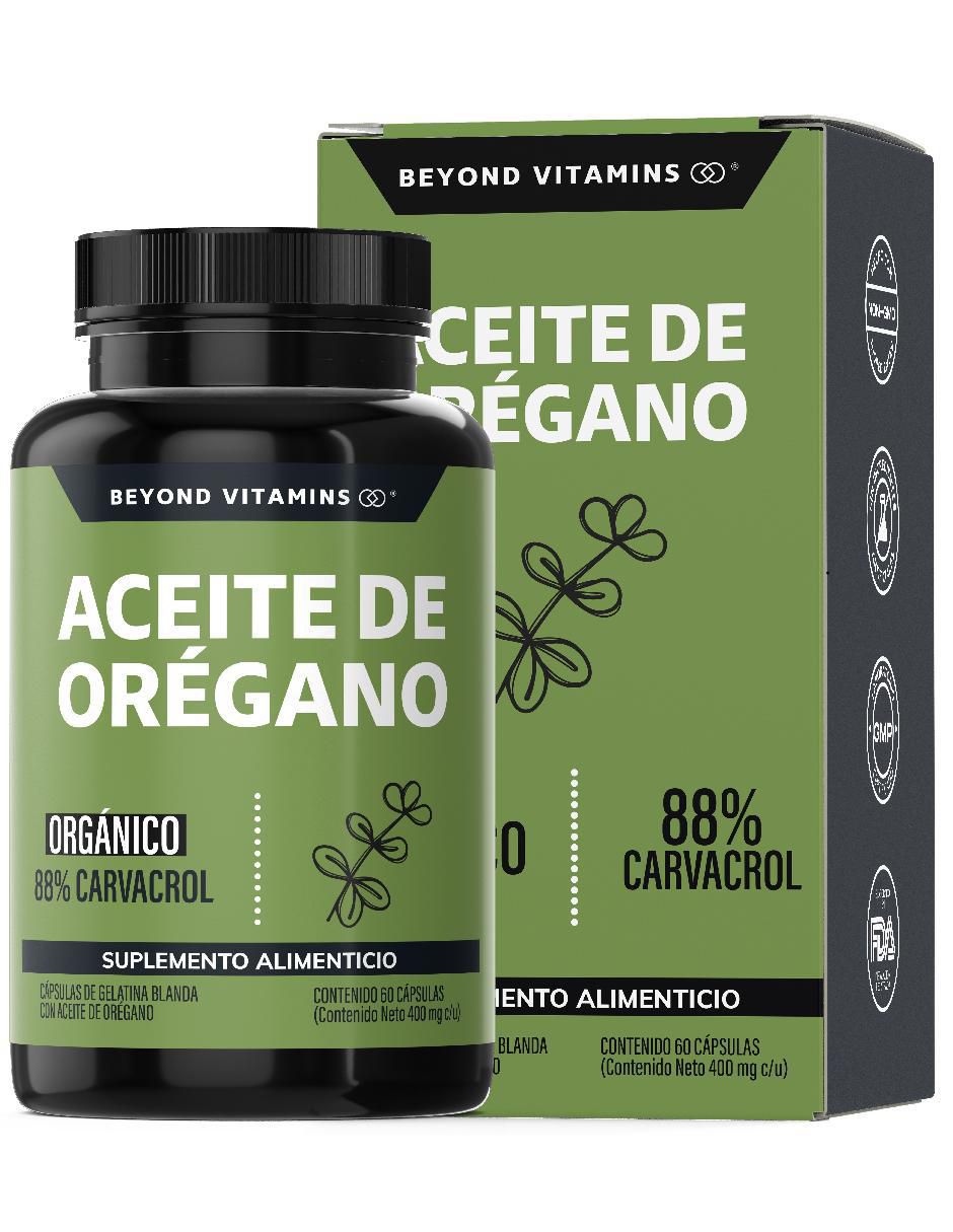 Aceite de Oregano Orgánico Natural con Carvacrol sabor natural de 60 cápsulas Aceite de Oregano Orgánico Natural con Carvacrol sabor natural de 60 cápsulas